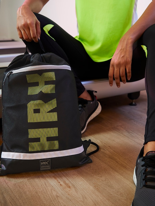 HRX by Hrithik Roshan - Unisex Black Drawstring Backpack