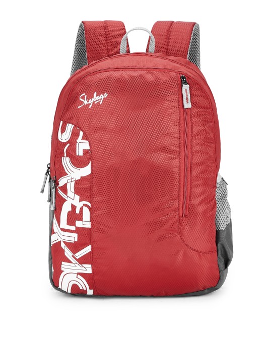Skybags - Unisex Red BRAT Brand Logo Backpack