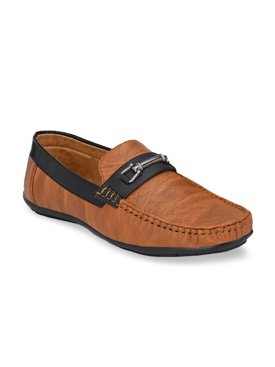Killer - Men Tan Brown Colourblocked Horsebit Loafers