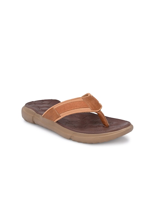 BUCIK - Men Tan Brown Solid Comfort Sandals