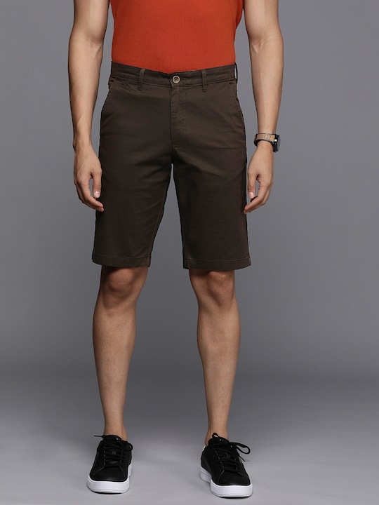 Allen Solly - Men Coffee Brown Slim Fit Chino Shorts