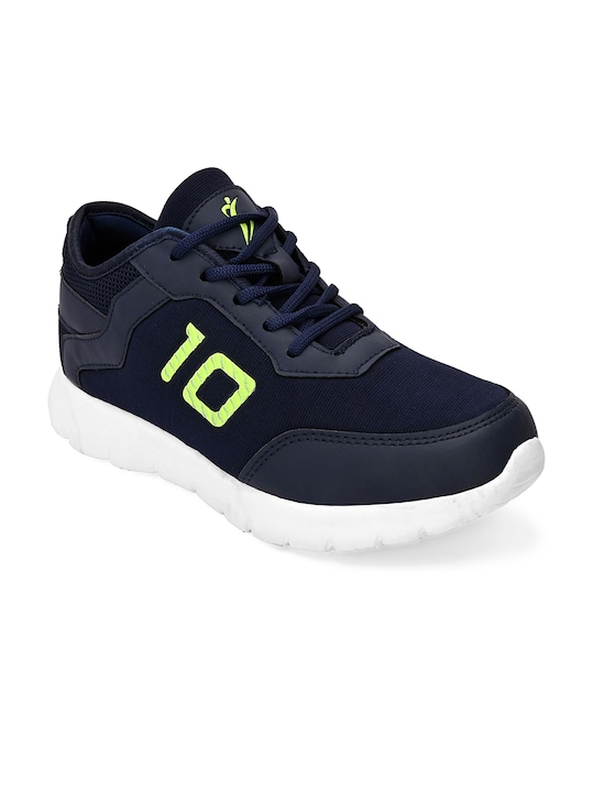 San Frissco - Men Navy Blue & White Mid-Top Running Shoes