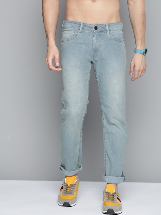 HERE&NOW - Men Blue Slim Fit Light Fade Stretchable Jeans