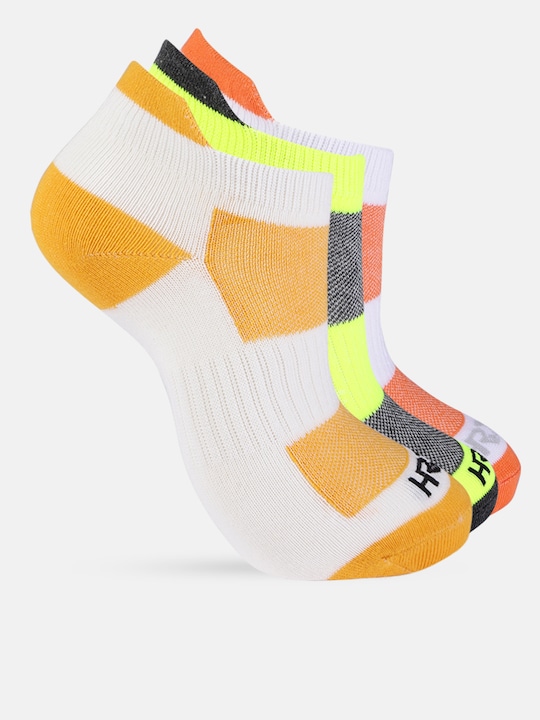 HRX by Hrithik Roshan - Boys Pack of 3 Ankle Length Striped Socks