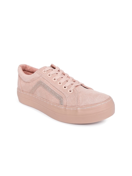 Forever Glam by Pantaloons - Women Nude Pink Textured Flatforms