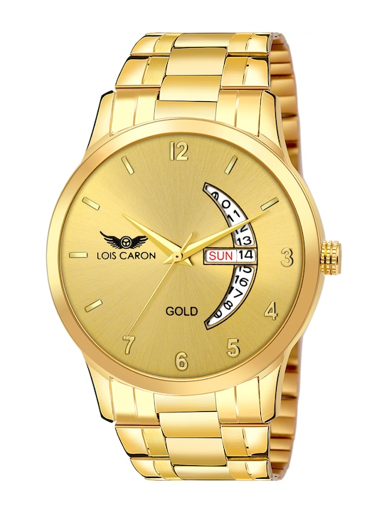 LOIS CARON - Men Gold-Toned Dial & Bracelet Style Straps Analogue Watch MLC-8483