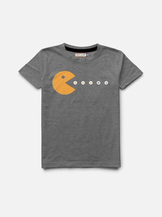 HELLCAT - Boys Grey Printed Applique T-shirt