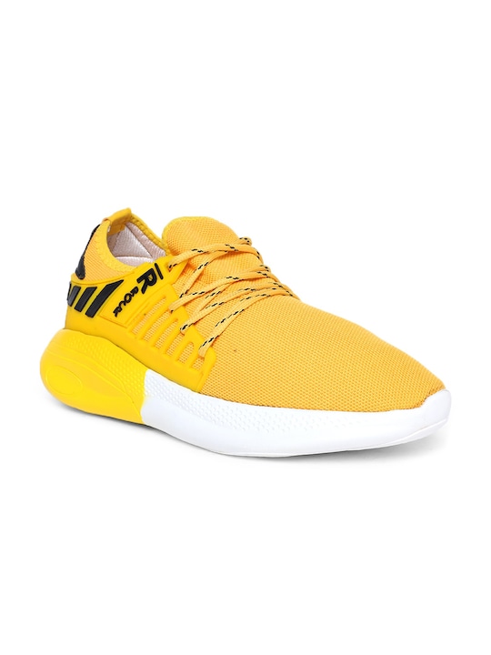MUTAQINOTI - Men Yellow Colourblocked Sneakers
