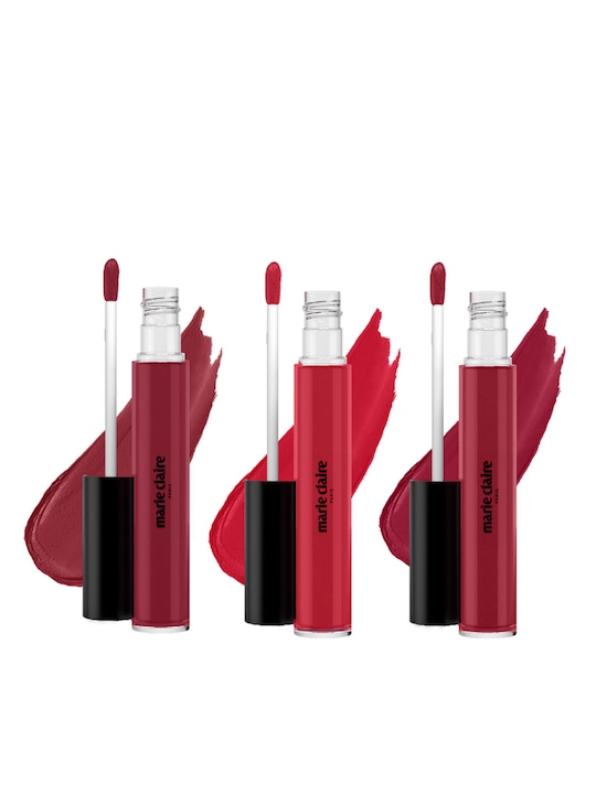 Marie Claire - Paris Set of 3 Lip Creme 2.7 g each - Ruby Rouge-Sassy Scarlet & Bonne Berry