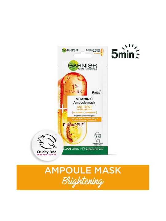 Garnier - Vitamin C Serum Ampoule Face Sheet Mask with Pineapple-For Dull Skin - 15g