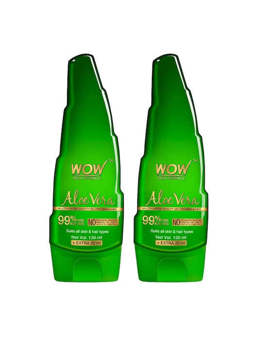 WOW SKIN SCIENCE - Set of 2 Aloe Vera Gel For Skin & Hair