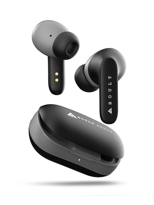 BOULT AUDIO - Black AirBass Y1 True Wireless Bluetooth Earbuds