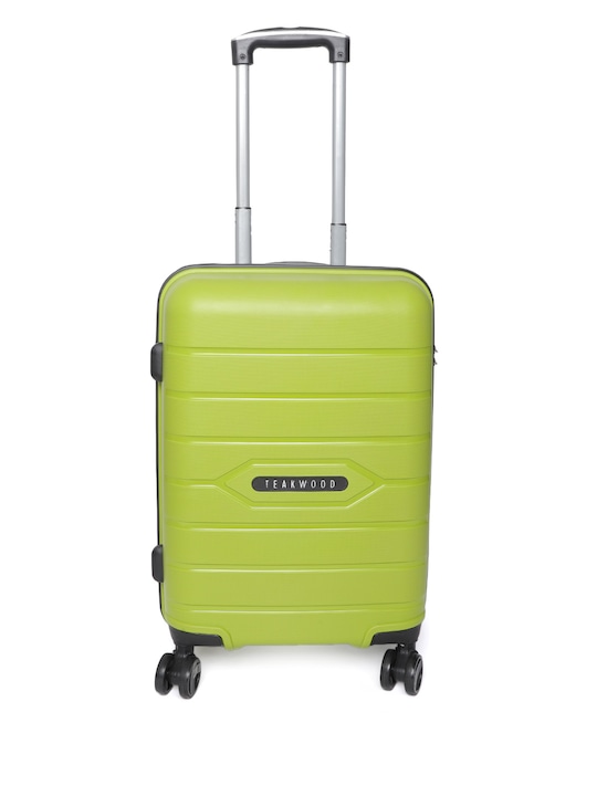 Teakwood Leathers - Lime Green Textured Cabin Hard Trolley Bag