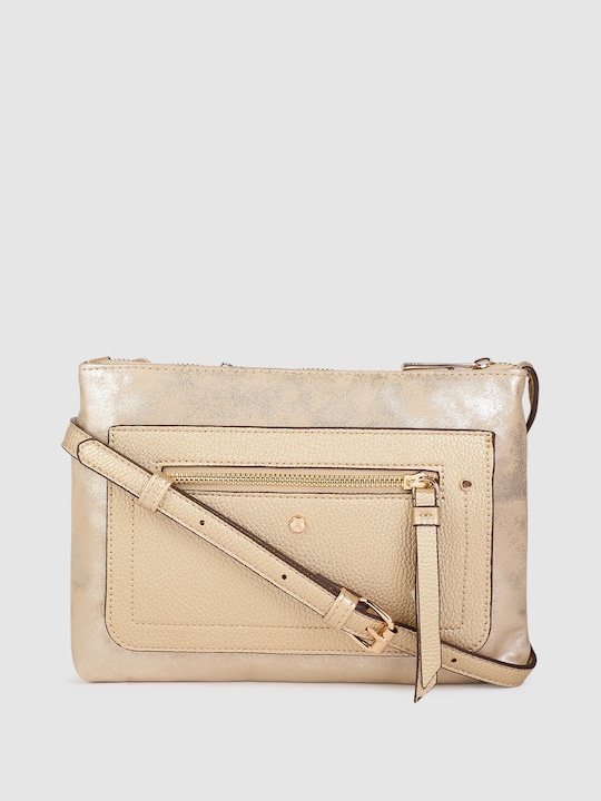 Accessorize - Gold-Toned Ella Textured Sling Bag