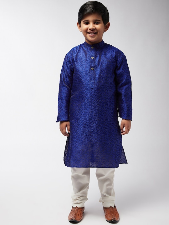 SOJANYA - Boys Blue Kurta with Churidar