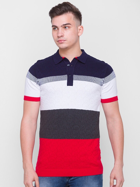 Globus - Men Multicoloured Colourblocked Pullover