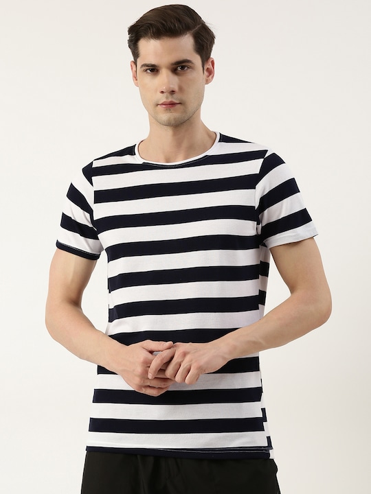 Sports52 wear - Round Neck Striped Sports T-shirt