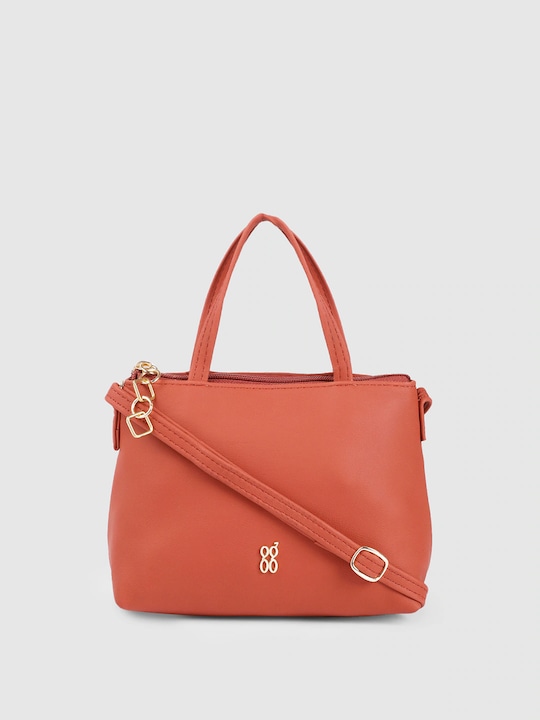 Baggit - Red Solid Structured Handheld Bag