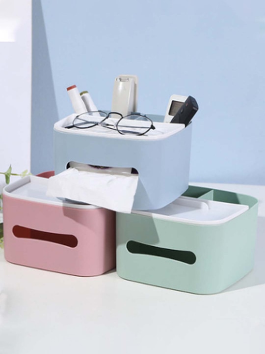 MARKET99 - Light Green Solid Wooden Table Organizer