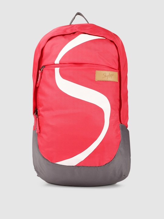 Skybags - Unisex Pink Brand Logo Backpack