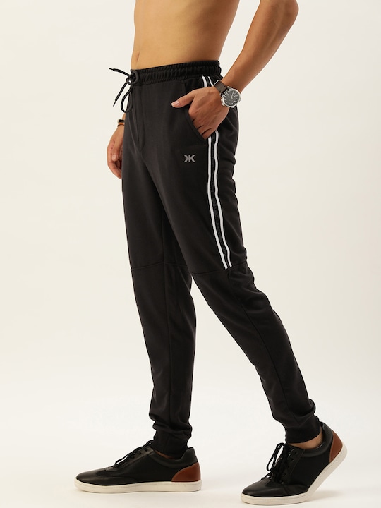 Kook N Keech - Men Black Side Striped Joggers