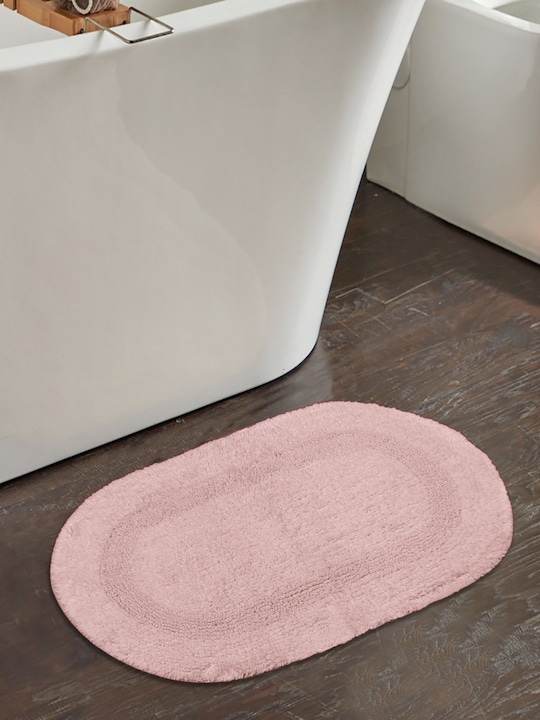 Saral Home - Pink Solid 150 GSM Cotton Bath Rug