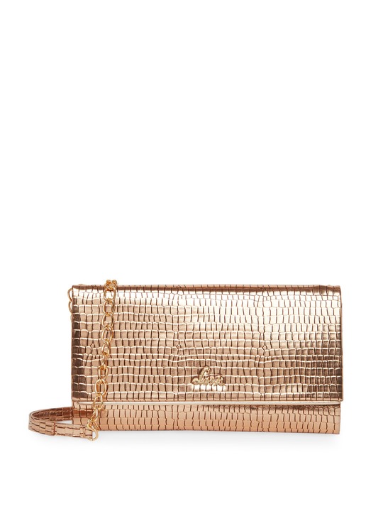 Lavie - Copper-Toned Textured PU Structured Sling Bag