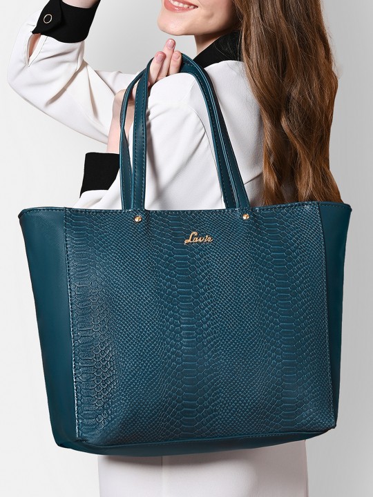 Lavie - Croc Nov Women Teal Blue Tote Bag