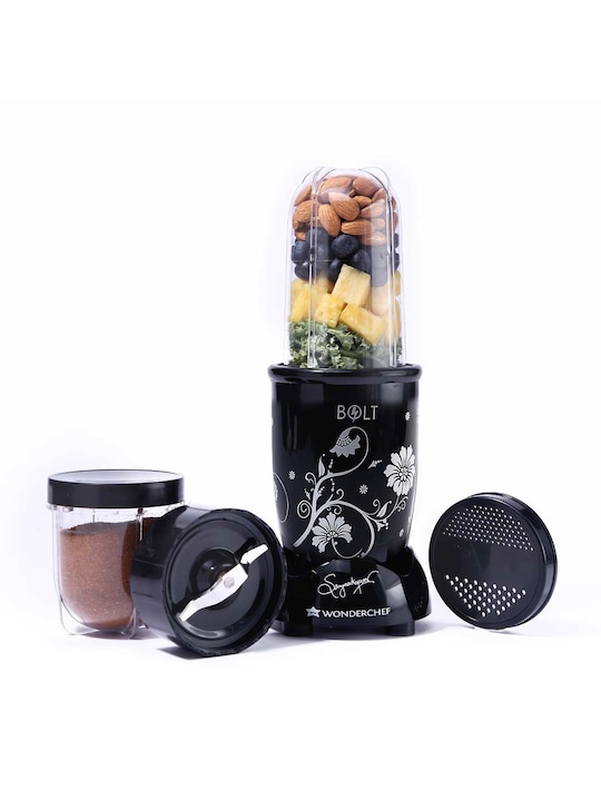 Wonderchef - Black 2 Jar Nutri-Blend Bolt Mixer Grinder & Blender 600 W