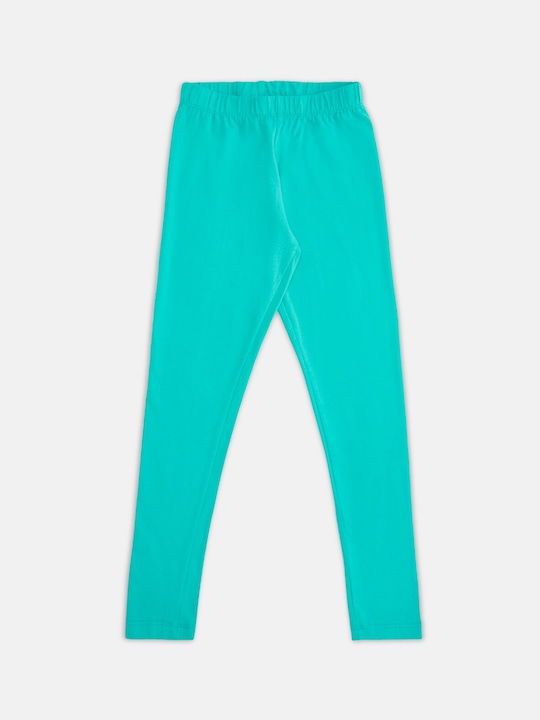 Pantaloons Junior - Girls Sea Green Solid Ankle-Length Leggings