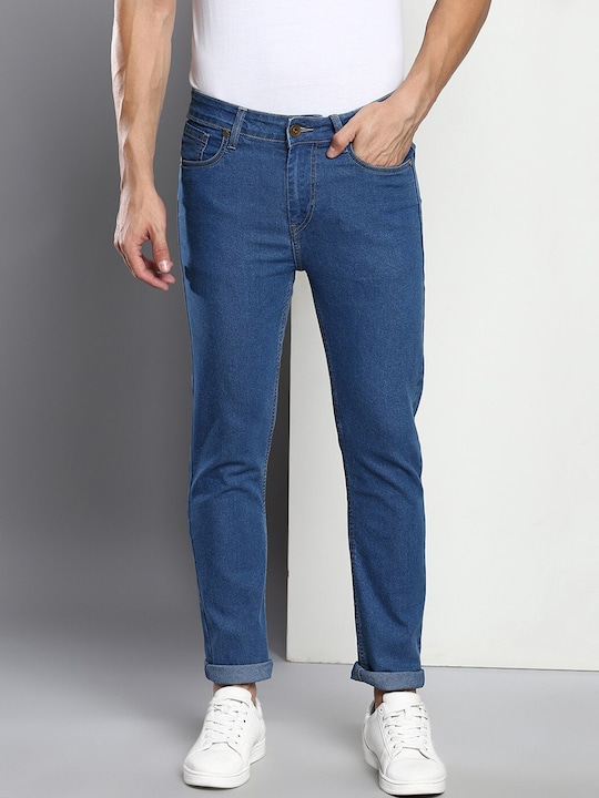 Dennis Lingo - Men's Blue Slim Fit Stretchable Denim Jeans