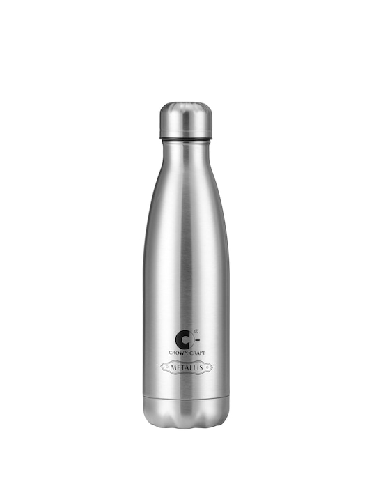 Crown Craft - Silver-Toned Thermosteel 24 Hours Hot Vacuum Insulated Bottle