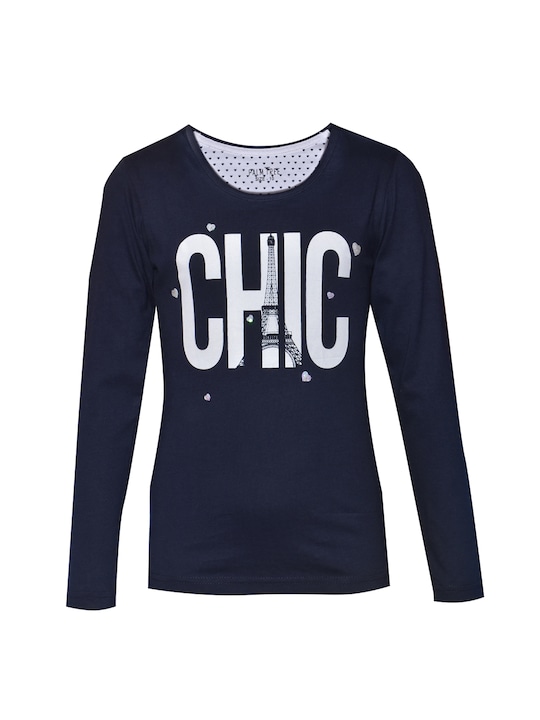 Palm Tree - Girls Blue Printed Top