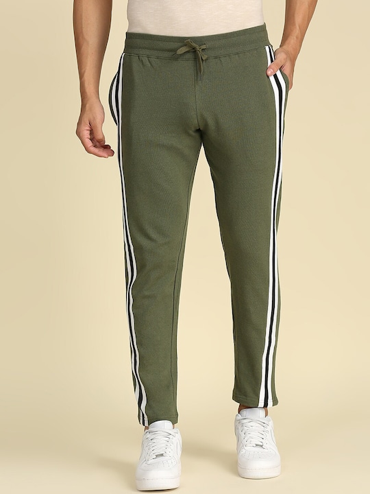 High Star - Men Olive Solid Track Pants