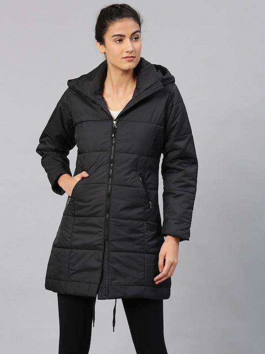 HRX by Hrithik Roshan - Women Black Solid Puffer Jacket