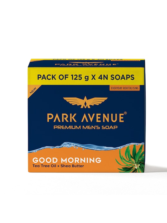 Park Avenue - Men Set Of 4 Good Morning Premium Soap with Shea Butter & Tea Tree - 125g Each