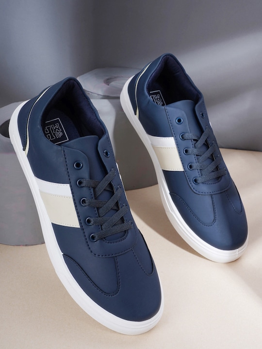 Mast & Harbour - Men Navy Blue Colourblocked Sneakers