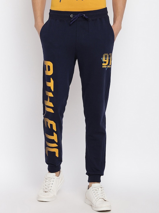 abof - Men Navy Blue Joggers Trousers