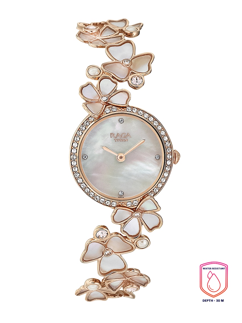 Titan - Raga Moonlight Women Mother of Pearl Analogue Watch 95030WM01