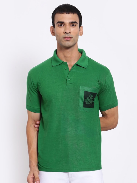KLOTTHE - Men Green Printed T-Shirts