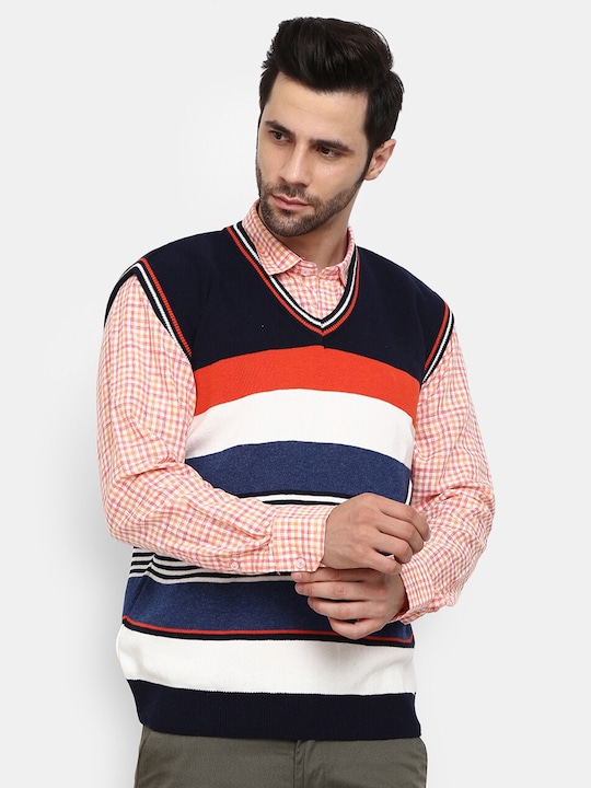 V-Mart - Men Navy Blue Printed Sweatshirt