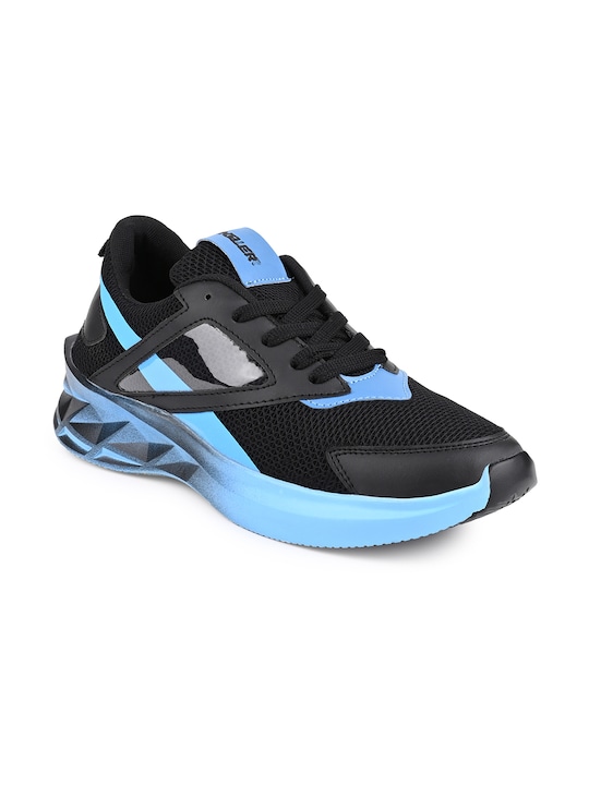 MENGLER - Men Black Mesh Walking Non-Marking Sports Shoes