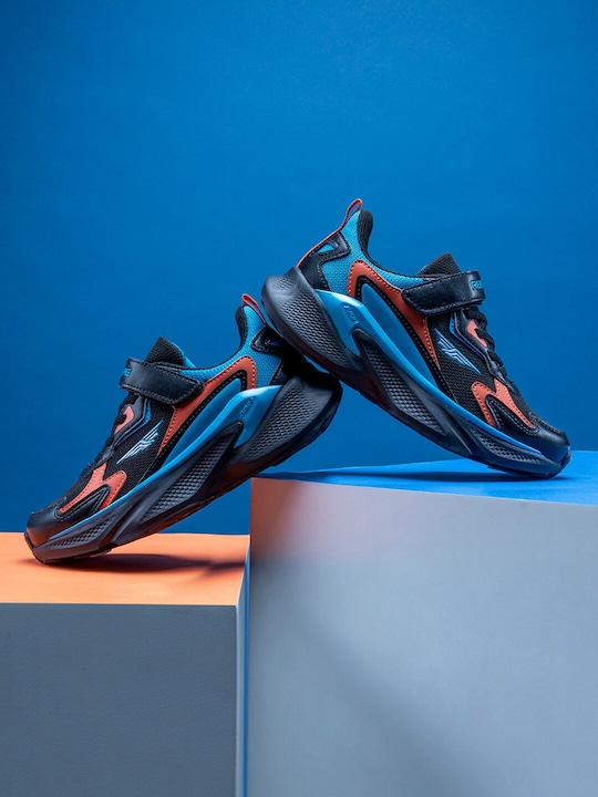 Red Tape - Kids Black Mesh Walking Shoes