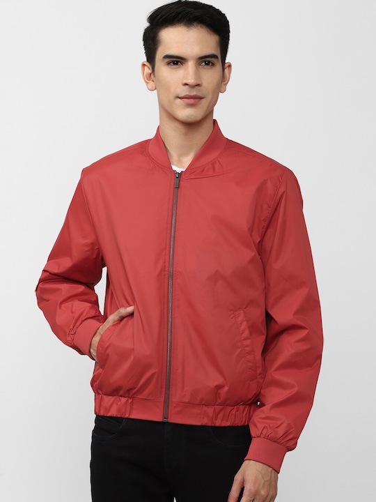 FOREVER 21 - Men Red Solid Sporty Jacket
