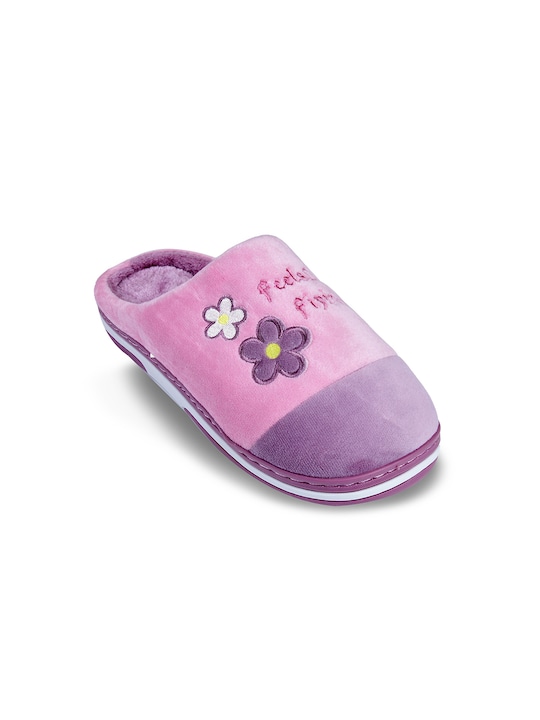 CASSIEY - Men Purple & White Printed Room Slippers