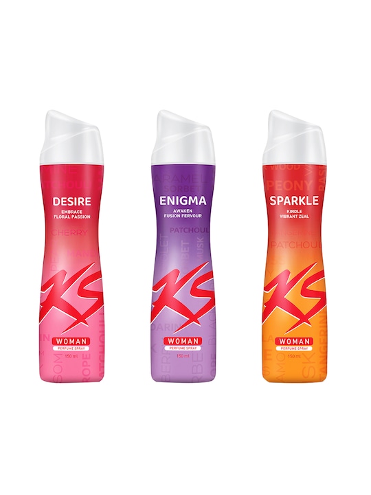 KamaSutra - Women Set Of 3 Deodorant Spray - Desire + Enigma + Sparkle - 150ml Each