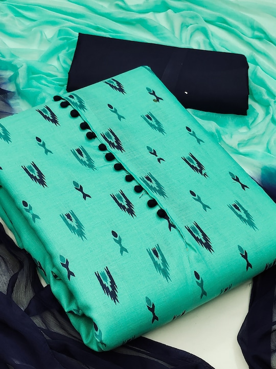 KALINI - Geometric Printed Unstitched Salwar Suit Dress Material