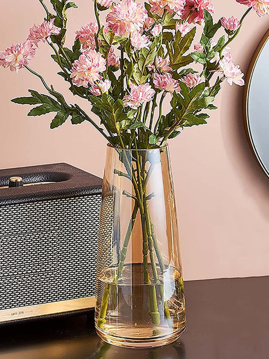TIED RIBBONS - Brown Glass Flower Vase