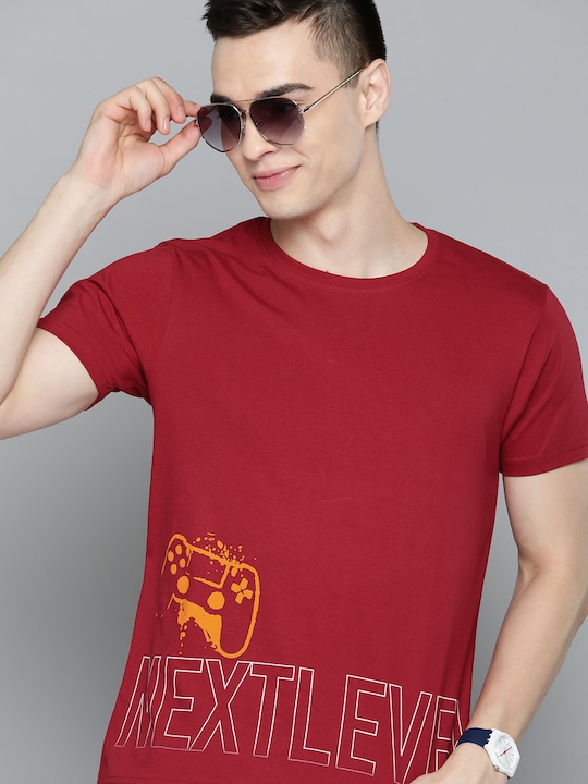 HERE&NOW - Typography Printed Pure Cotton T-shirt