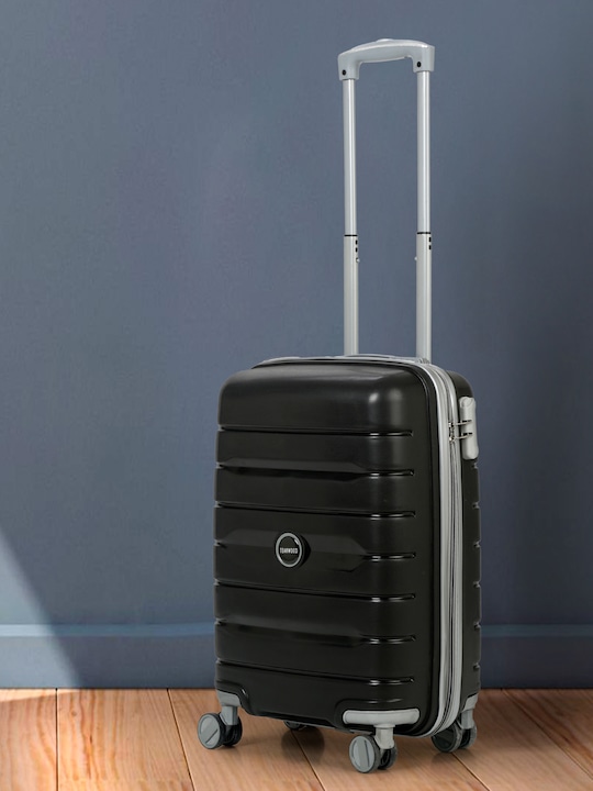 Teakwood Leathers - Textured Hard-Sided Cabin Trolley Suitcase 55 CM